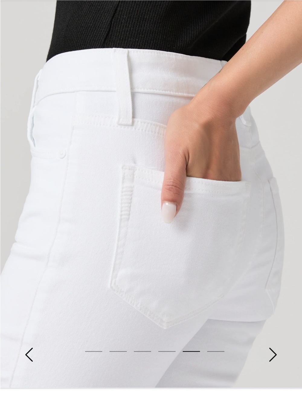 Paige Petite Cindy Crop White Jeans Sz 29 - Picture 5 of 13